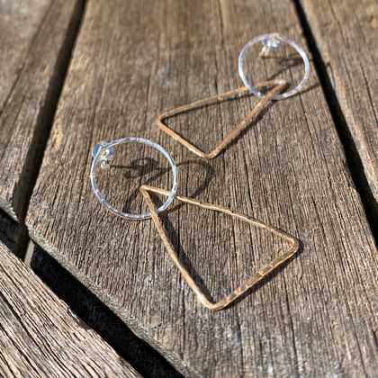Triangle and Hoop Studs
